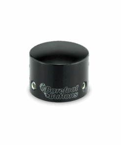 Barefoot Buttons V1 Tallboy Black footswitch button, fits common 3PDT guitar pedal switches measuring 3/8" (10mm)