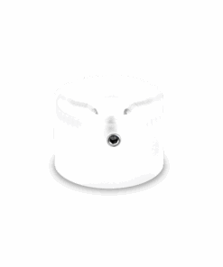 A white object with black eye sockets on it.