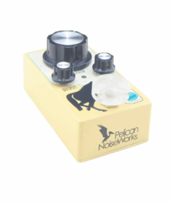 Barefoot Buttons V1 Standard Acrylic Clear footswitch topper installed on a Pelican Noiseworks guitar effects pedal.