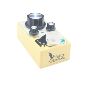 Barefoot Buttons V1 Standard Acrylic Clear footswitch topper installed on a Pelican Noiseworks guitar effects pedal.