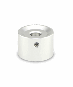 A white object with a hole in the middle of it.