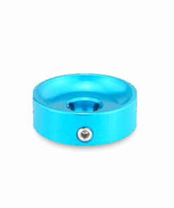 A blue object with a heart on it.