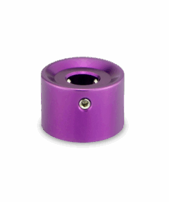 A purple object is shown on the ground.