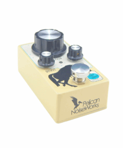 A V1 Mini Silver Barefoot Button on a Pelican Noiseworks pedal switch