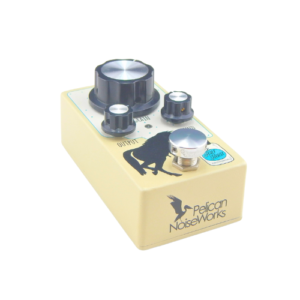 A V1 Mini Silver Barefoot Button on a Pelican Noiseworks pedal switch