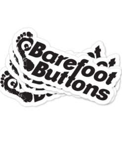 Barefoot buttons stickers-black