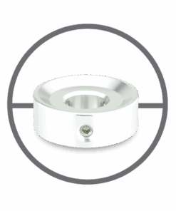 A silver ring with an arrow in the middle of it.