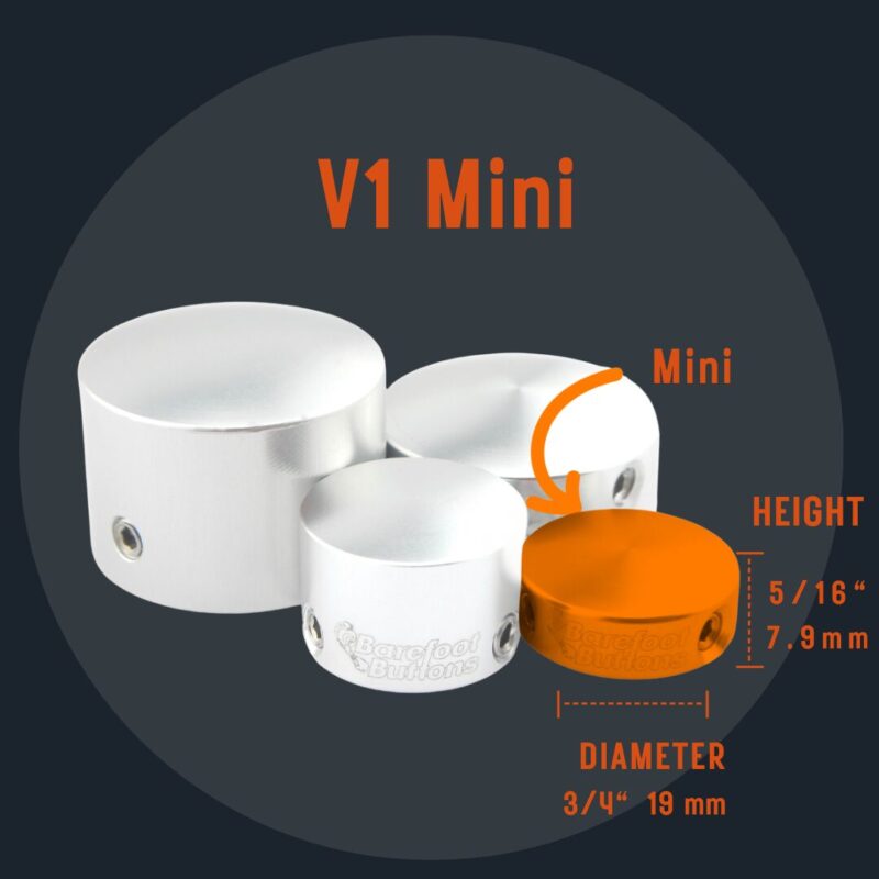 A picture of the size and shape of a v 1 mini.